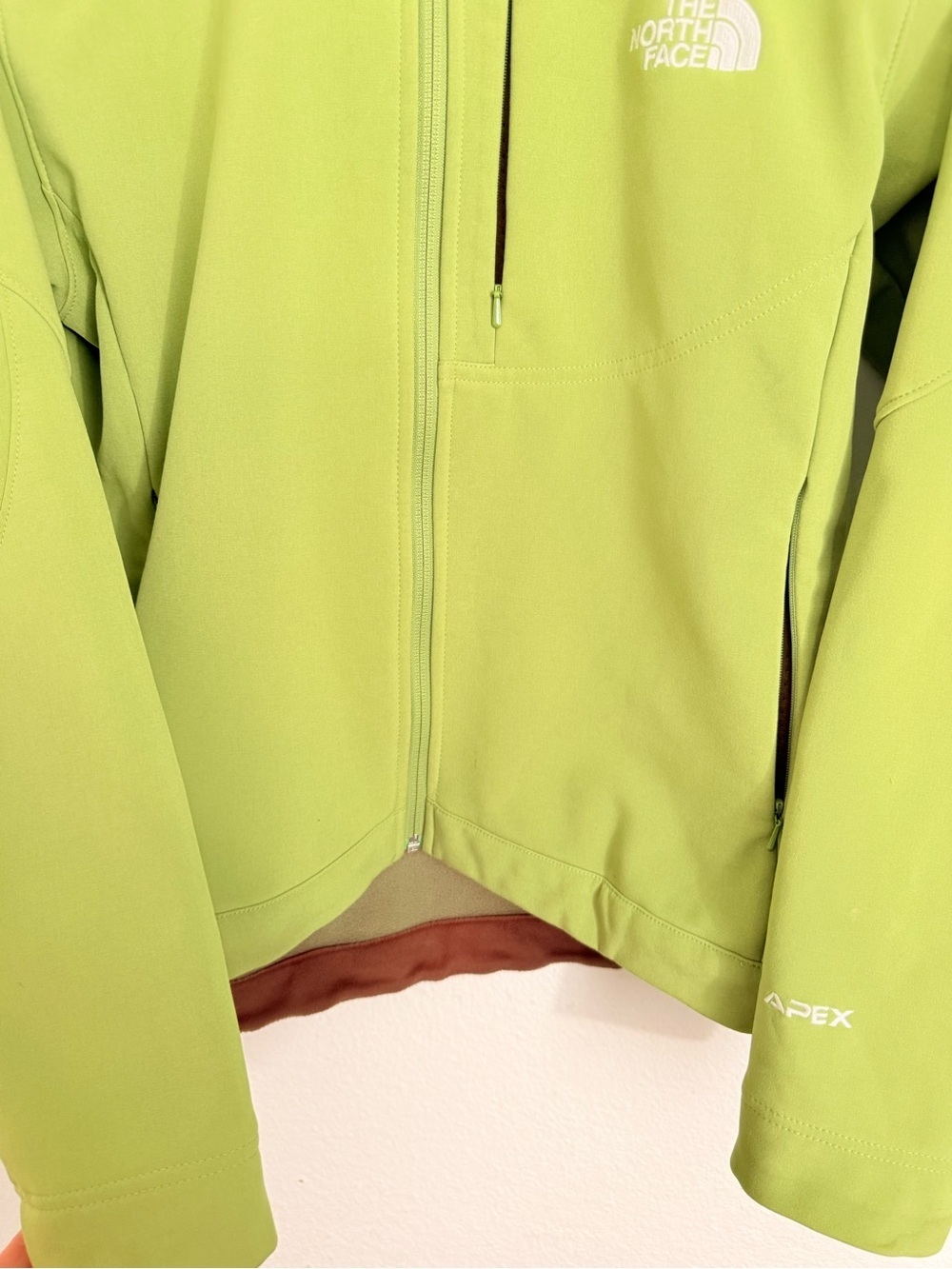 The North Face women’ size M Apex vionic 2 lime  Green Softshell Jacket - Picture 6 of 7